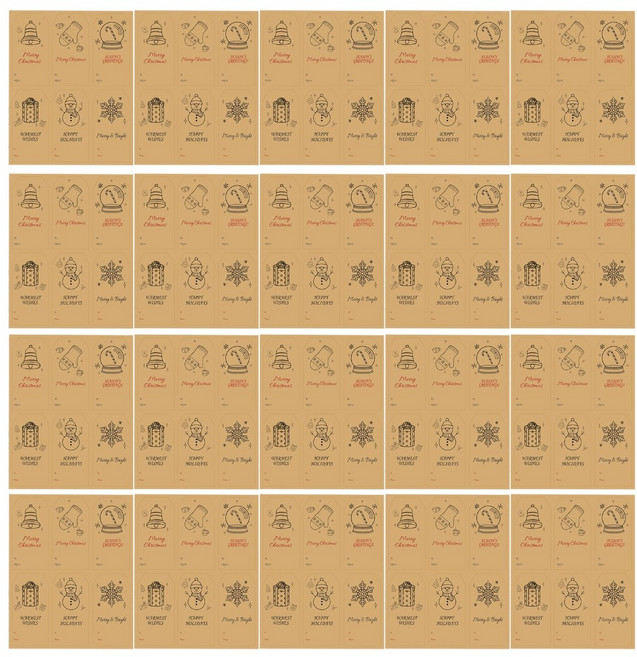 선물 포장과 호환되는 20개의 크리스마스 선물 태그 스티커 자체 접착 라벨 스티커, 20개