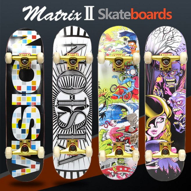 매트릭스2 스케이트보드 단풍우드데크 31인치, 귀신의집, 1개