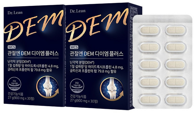 [예약발송 3/30 출고][공식] 닥터린 관절엔 DEM 디이엠 플러스 난막DEM, 2개, 30정