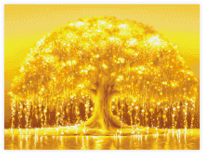 블링블링 캔버스형 보석십자수 60 x 45 cm, CV-146(황금빛금전수), 1개