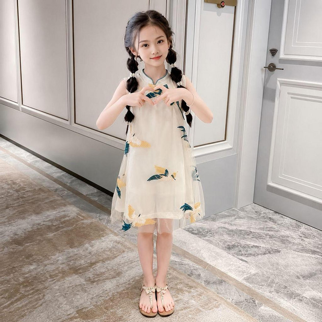 女童復古漢服旗袍唐裝連衣裙