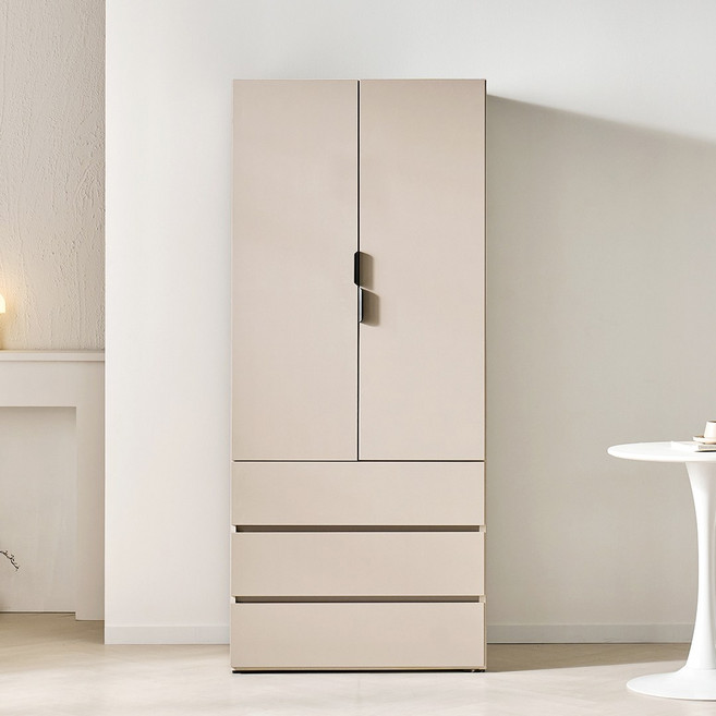 레브리 LPM 400/800 옷장 이불장 거울 장농 시리즈, 800 3서랍 옷장, 모카그레이