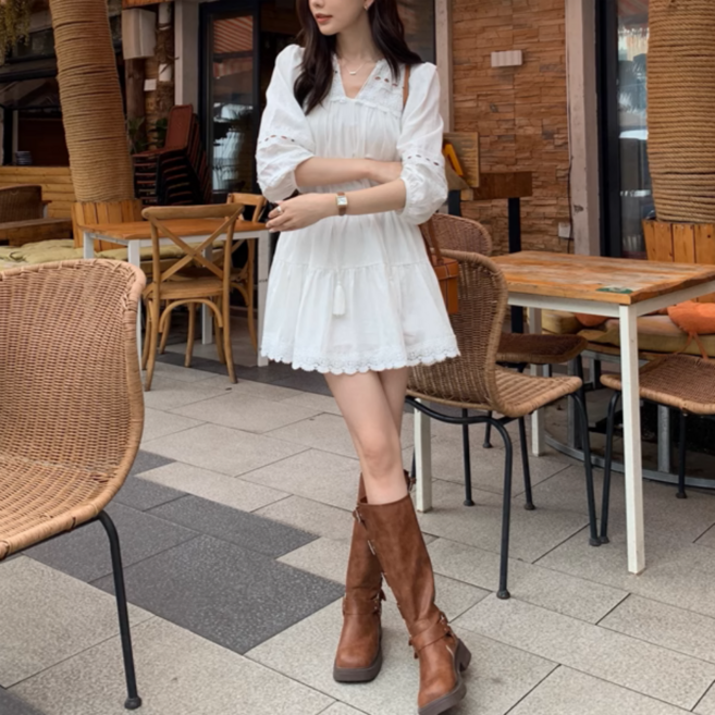 루나모드 보헤미안st 레이스펀칭 원피스 K0228