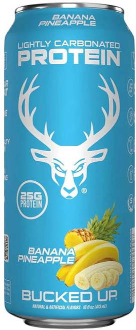 가벼운 탄산 단백질 소다 | 25g 유청 분리주 - 무설탕 저칼로리 카페인 없음 깨끗한 스파클링, Banana Pine, 473ml