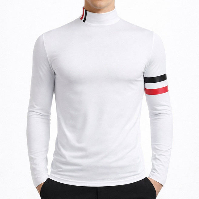 블루아이 봄여름용 고신축 하이넥 이너웨어 919 남성목폴라 남자긴팔티 남자골프웨어