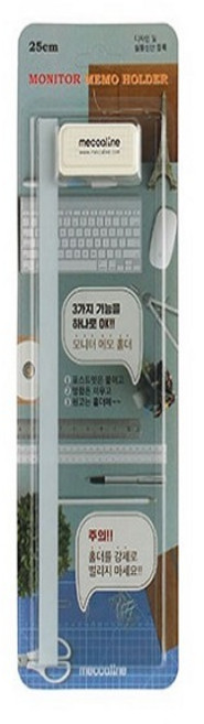 메카라인 모니터 메모홀더 30cm 컴퓨터 스크린 원터치 메모보드