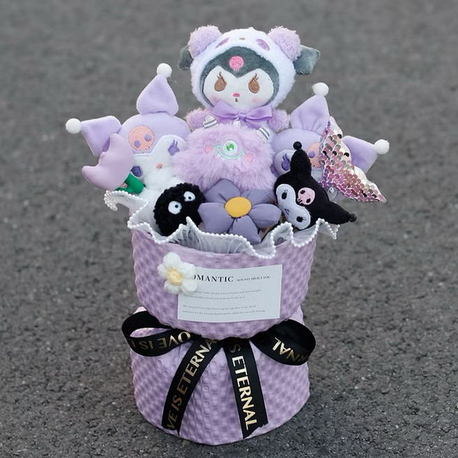 My Melody 絨毛花束籃, 1件, 高質感庫洛米+禮物袋