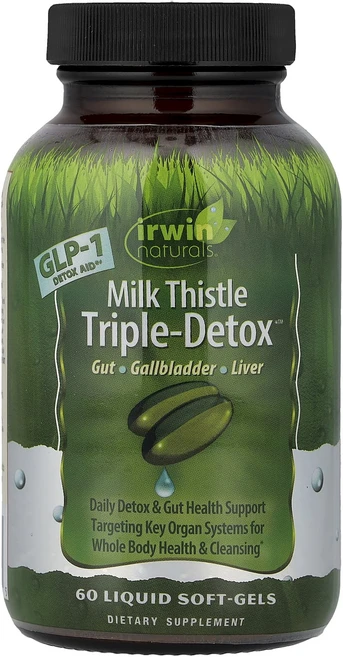 메이커제품입니다 Irwin Naturals Milk ThistleTriple-Detox™ 액상 소프트젤 60정 좋은효과를 보실수있습니다, 1개 - 쿠팡