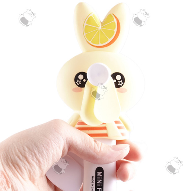 미니윙윙 동물 손선풍기 손풍기 수동 장난감, 토끼