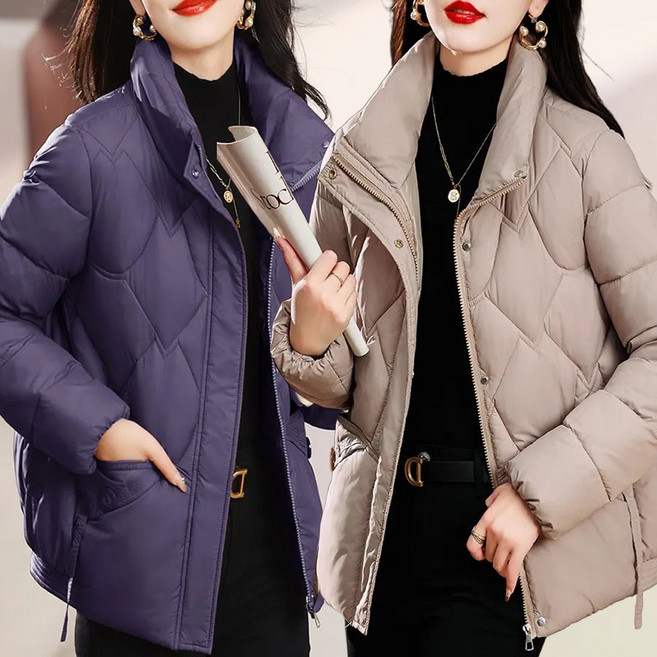 겨울 여성패딩 차이나 집업 숏패딩 점퍼 빅사이즈 루즈핏 웰론패딩 코트 50대60대 엄마옷