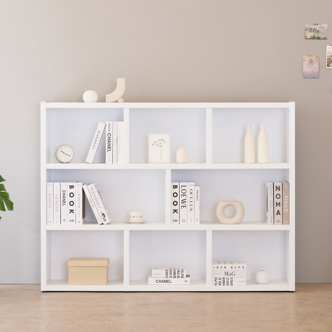 위클리 3단 1600 와이드 책장, 화이트