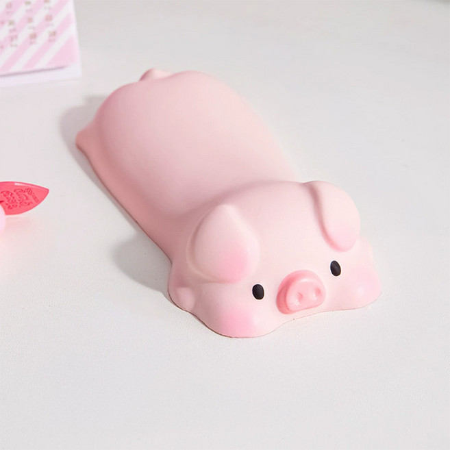 뉴프렐류드 메모리폼 귀여운 마우스 손목 받침대, 1개, 돼지