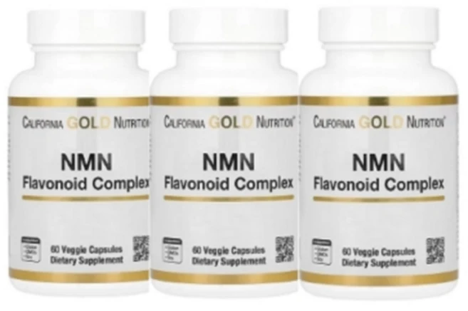 2+1 캘리포니아 골드 뉴트리션 NMN 플라보노이드 복합체 아피제닌 퀘르세틴 베지 캡슐 60정 3통 - 쿠팡