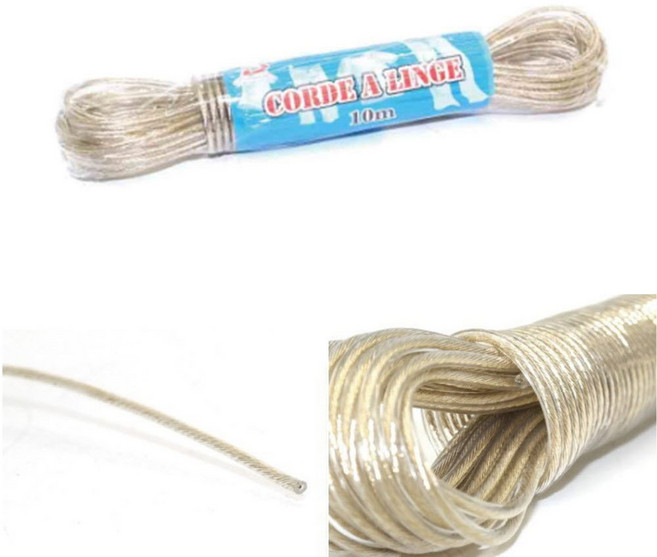 PVC 코팅 와이어 빨래줄 10M 빨래걸이줄 캠핑빨래줄, 1개