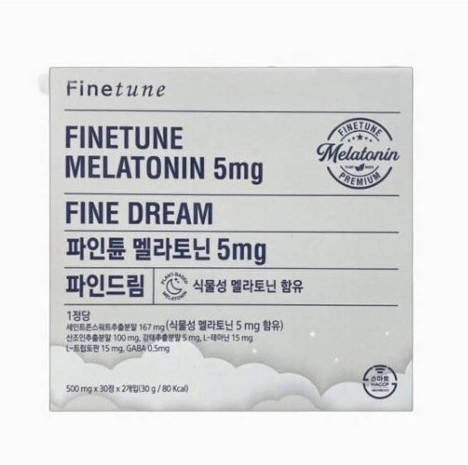 약국 정식 파인튠 멜라토닌5mg 2개월 60정, 1세트