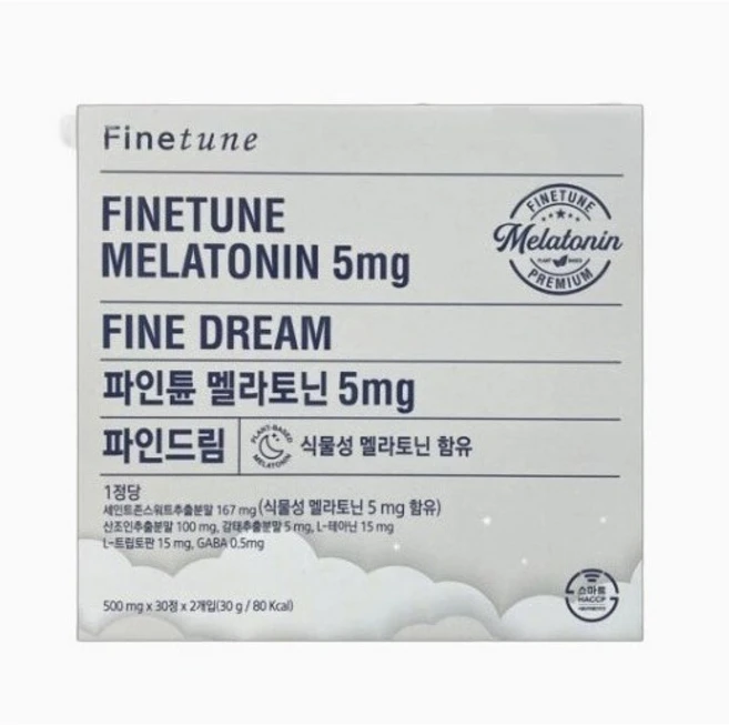 약국 정식 파인튠 멜라토닌5mg 2개월 60정, 1세트 - 쿠팡