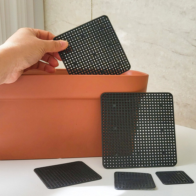 세경팜 사각 조각깔망 화분깔망 화분망 화분흙받침망 화분 망사깔망, 5호(12cm), 20개