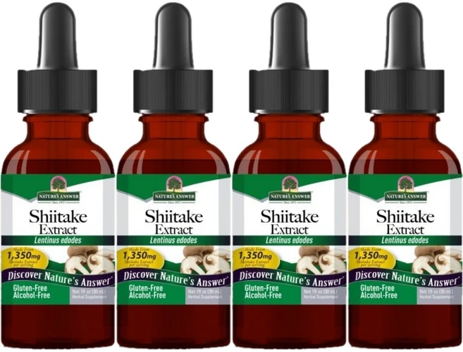 네이처스앤서 고흡수 표고버섯 추출물 1350mg 액상 액체, 4개, 30ml - 쿠팡