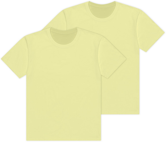 언룩 남녀공용 30수 빅사이즈 무지 라운드 반팔 티셔츠 2XL-10XL 2장세트