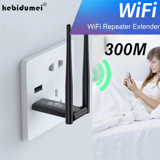300Mbps 무선 USB WiFi 리피터 익스텐더 WiFi 신호 증폭기 부스터 장거리 Wi-Fi 라우터 홈 네트워크 카드 확장 300Mbps Wireless USB Repeate, [01] 옵션1, 1개