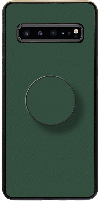 해피메이커스 갤럭시 S10 5G 20색 사피아노 패턴 범퍼 케이스 + 동일색상 손잡이톡 세트 G977