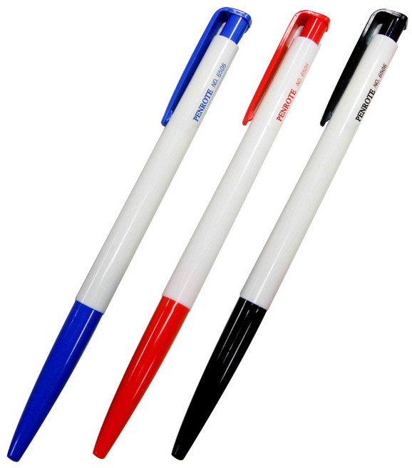 筆樂 6506 自動原子筆 3色 0.5mm 超好寫, 藍, 50個