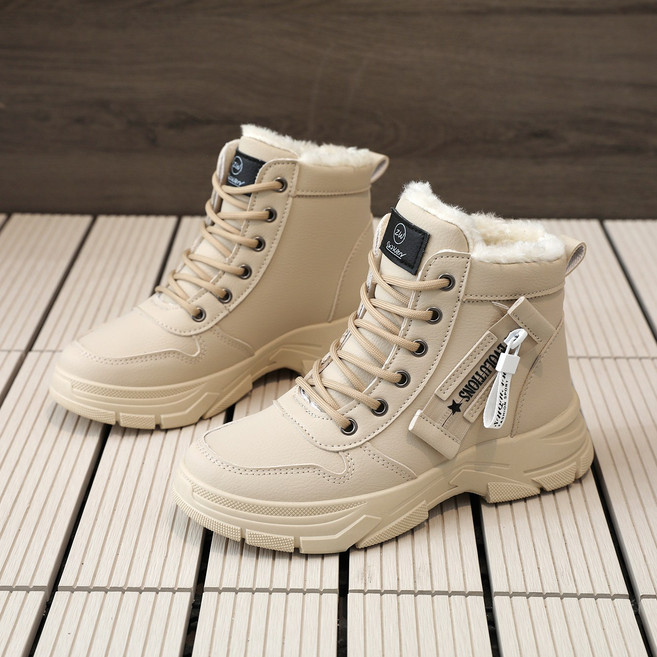Aesero 여성 방한 털신발 방수 패딩 부츠 겨울 운동화 기모 스니커즈