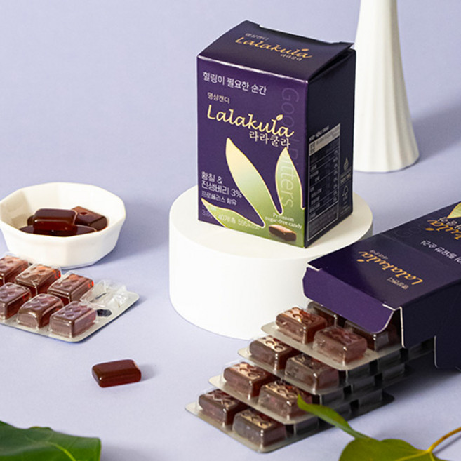 편안함 잠 프리미엄 무설탕 라라쿨라 명상캔디, 40개, 3.8g