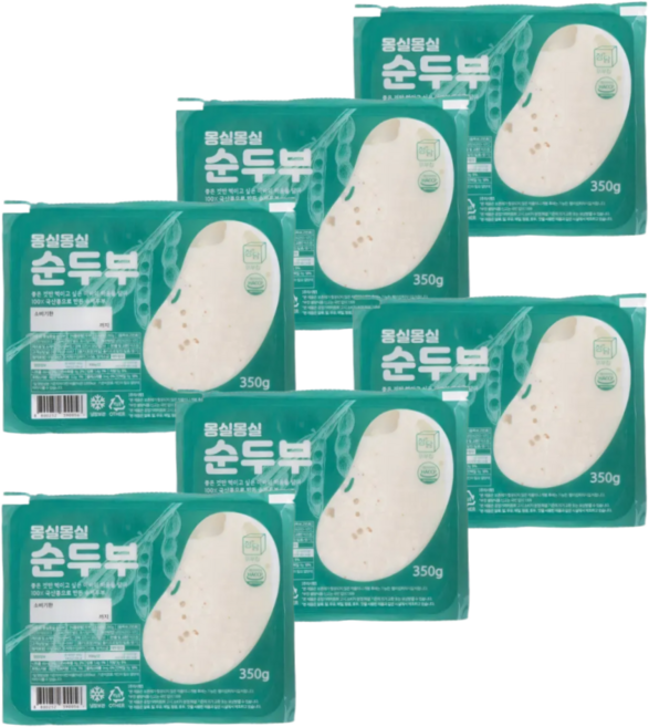[정담두부집] HACCP 국산콩 수제순두부, 350g, 6개
