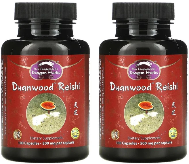 드래곤허브 Duanwood Reishi 영지버섯 500mg 100캡슐 x2팩, 100정 - 쿠팡