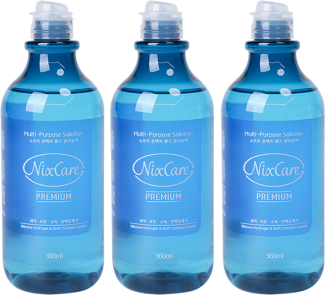 휴메디솔 닉스케어 프리미엄 렌즈 세정액, 3개, 360ml