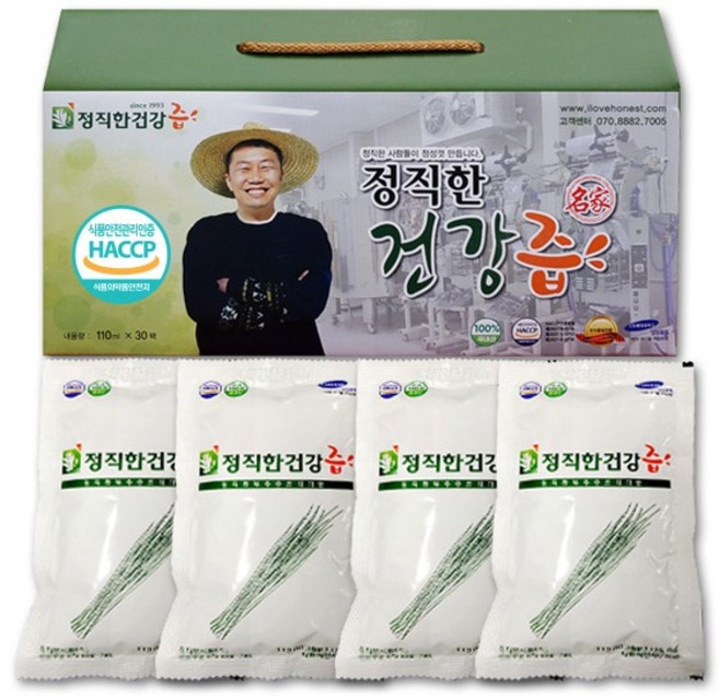 정직한건강즙 국내산 정직한 부추즙 HACCP인증 부추진액, 30개, 110ml