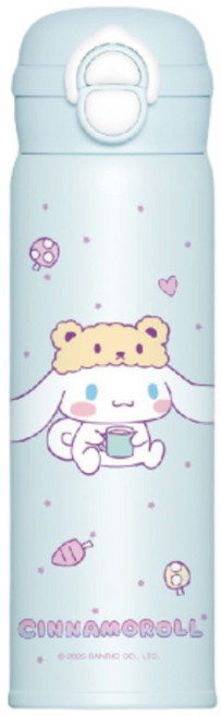 아리피쉬 산리오 패밀리 시리즈 듀얼 드링크 보온 텀블러, 1개, 500ml, 블루