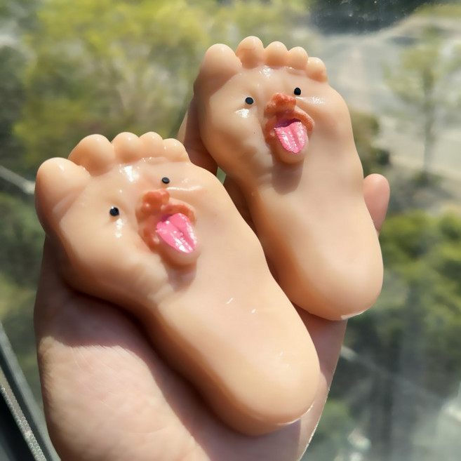 해바라기잡화점메롱 혓바닥 발바닥 발 말랑이 타바 스퀴시 실링니도 검드롭 마시멜로우 스트레스볼 슬라임 촉감놀이, (B급) 메롱 혓바닥 발바닥 말랑이