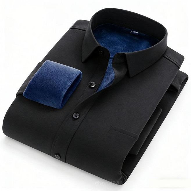 스타일닥터 남성 겨울 기모 보온 긴팔 셔츠 루즈핏 고급 디자인 도톰한 셔츠