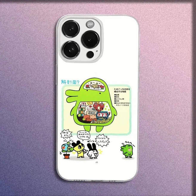 다마고치 파라다이스 폰 아이폰 케이스 16 15 14 13 12 11 플러스 프로 맥스 XR XS E 미니 투명