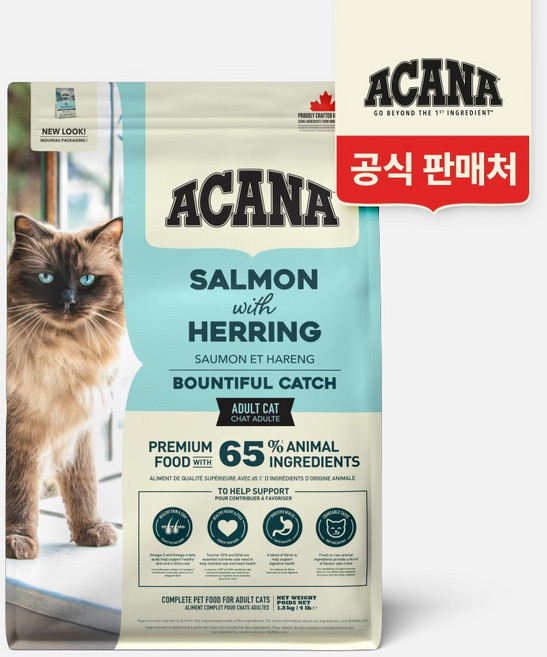 아카나 바운티풀 캐치 캣, 1개, 1.8kg, 연어
