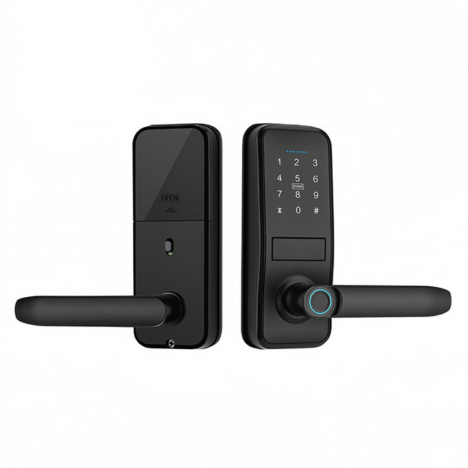 伊德萊斯 智能感應防盜電子鎖, AH-547D-PLUS-2, 塗鴉APP五合一密碼指紋鎖-香檳銀