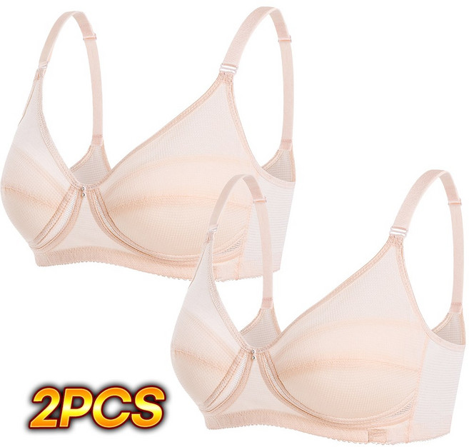 한미 여성 시원하고 심플한 고급 인견 브라 2P