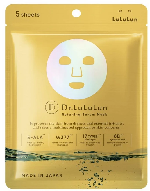 LuLuLun 닥터 룰룬 리튜닝 세럼 마스크 (투명 수막) 5장들이 페이스팩 시트, 1개, 5개입 - 쿠팡