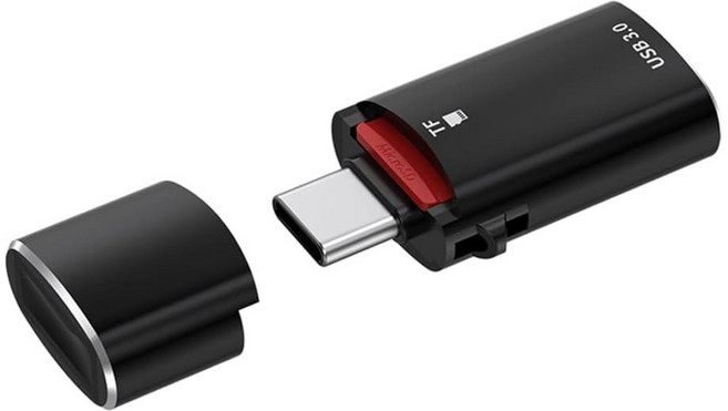노트북 휴대폰용 Cy 2pcs USB 타입 카드 USB-C (2pcs/세트) C 리더 Micro 어댑터 to SDXC TF, USB C 카드 리더기 + OTG