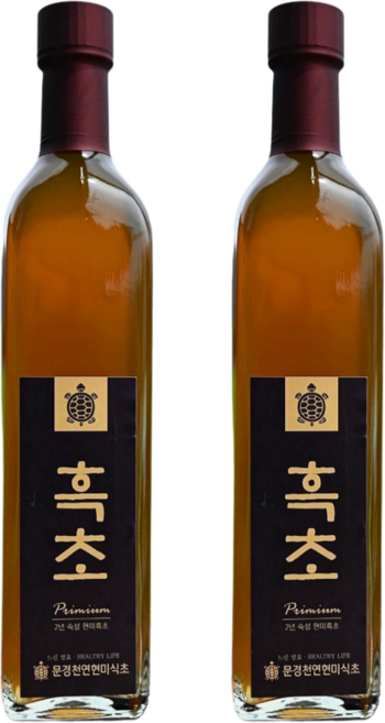 3년숙성 현미흑초 천연 발효 식초, 2개, 500ml