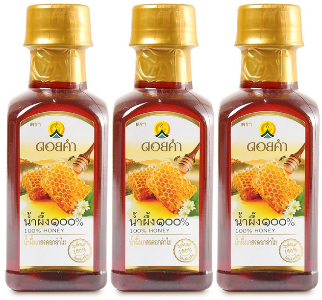 태국 왕실꿀 100% 천연꿀 도이캄(DOI KHAM), 230g, 3개