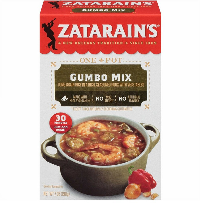 Zatarain's Gumbo Mix 자타레인 검보 믹스 7oz(198g) 12팩, 198g, 12개