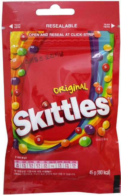 스키틀즈 오리지날 프릇츠향 캔디, 45g, 1개