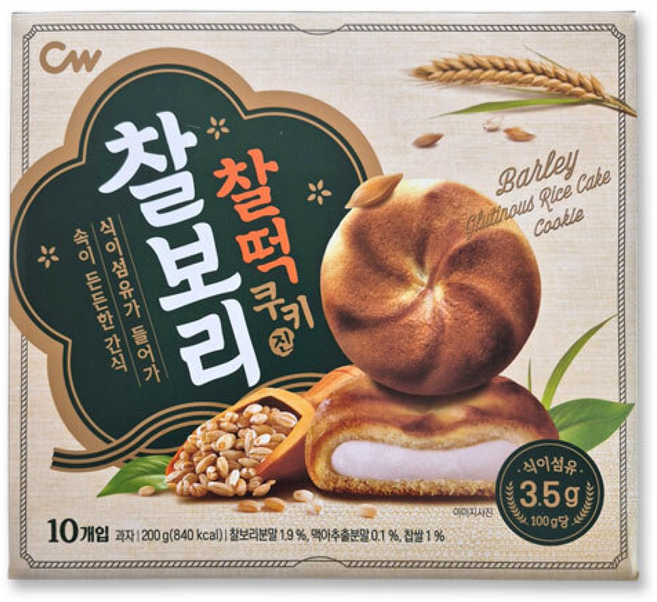 청우식품 찰떡쿠키 찰보리, 1개, 200g