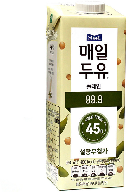 매일두유 99.9 X/무가당두유/고단백두유/무배, 950ml, 1개