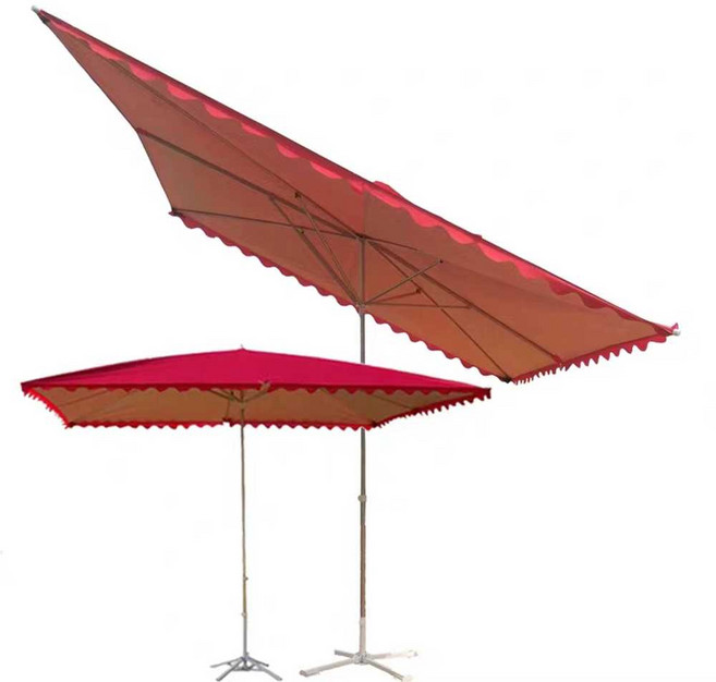 그늘막 하프 파라솔 베란다 야외 어닝 차양막 발코니 카페 테라스 벽면 경사우산 2.8X1.9 레드, 경사우산 2.8X1.9 블루