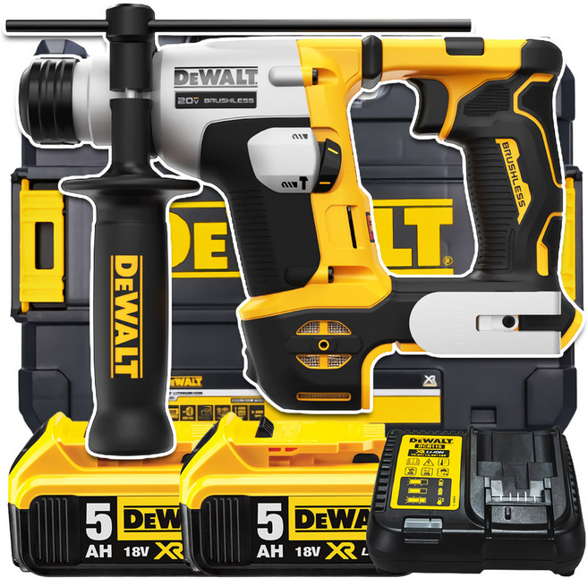 디월트공식대리점 DCH172P2 20V 충전 로터리 해머 드릴 무선 전동 앙카 함마 세트, 1개