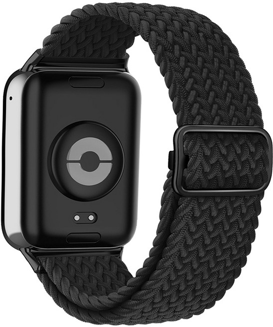 TAOMI 레드미 워치4 트레일 벨크로 브레이드 나일론 스트랩, 브레이드 솔로루프, 블랙